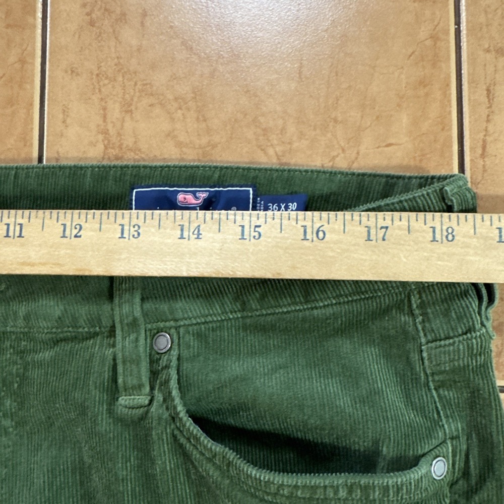 Vineyard Vines Green Corduroy Pants Mens Sz 36 x 30 Five Pocket Straight Preppy - Picture 6 of 9